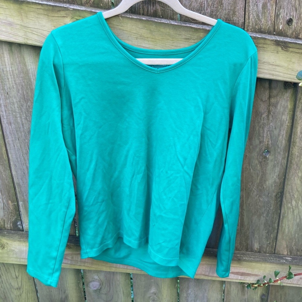 L.L.Bean Green Long-sleeve shirt L